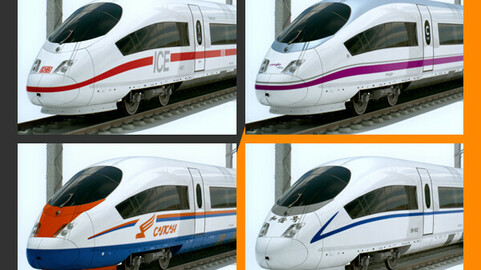 High Speed Trains AVE ICE 3 Sapsan CRH3 CRH3C Siemens Velaro