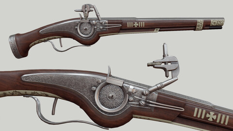 17th Century Wheellock Pistol