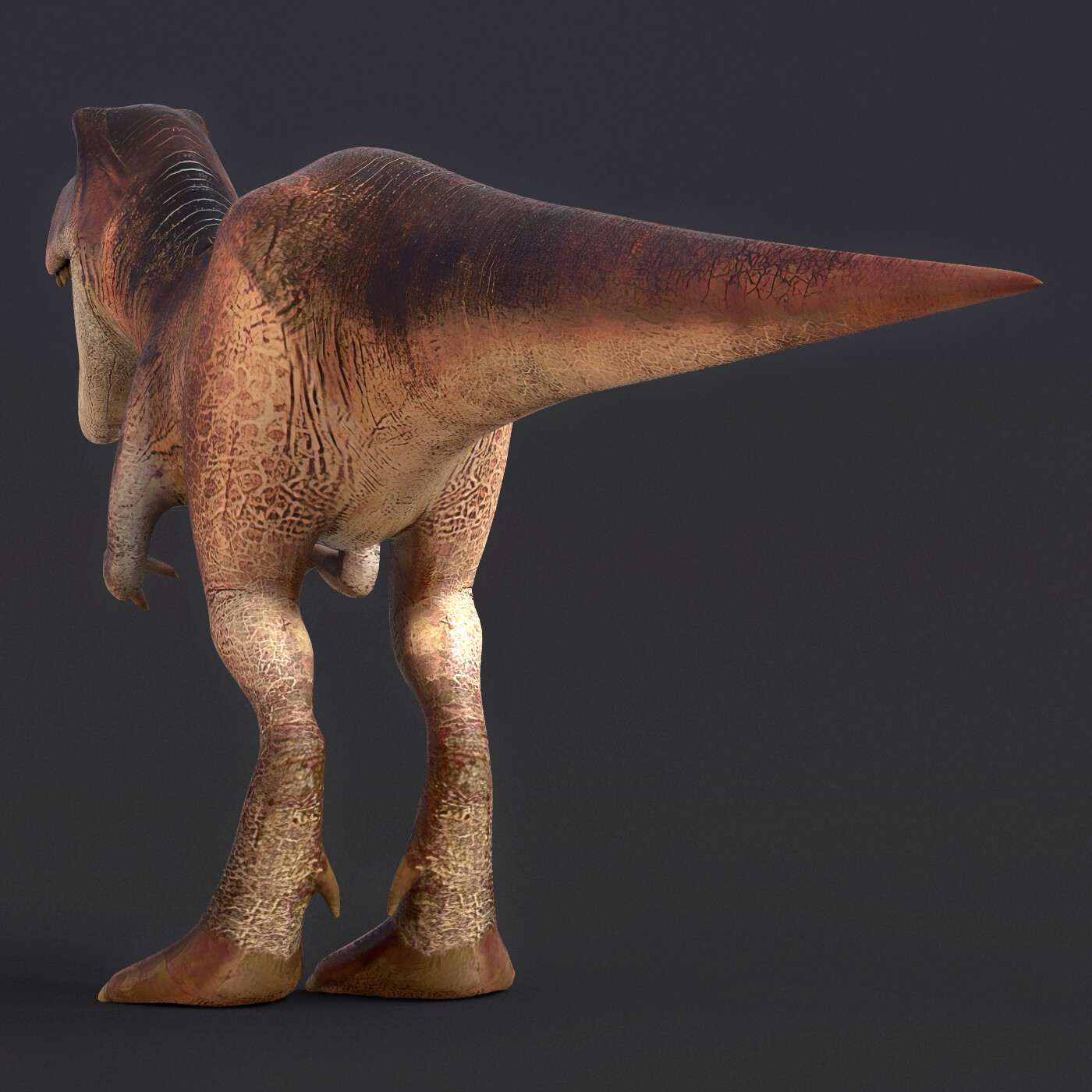 Dinosaur Game ready model orange t - rex | 3D model