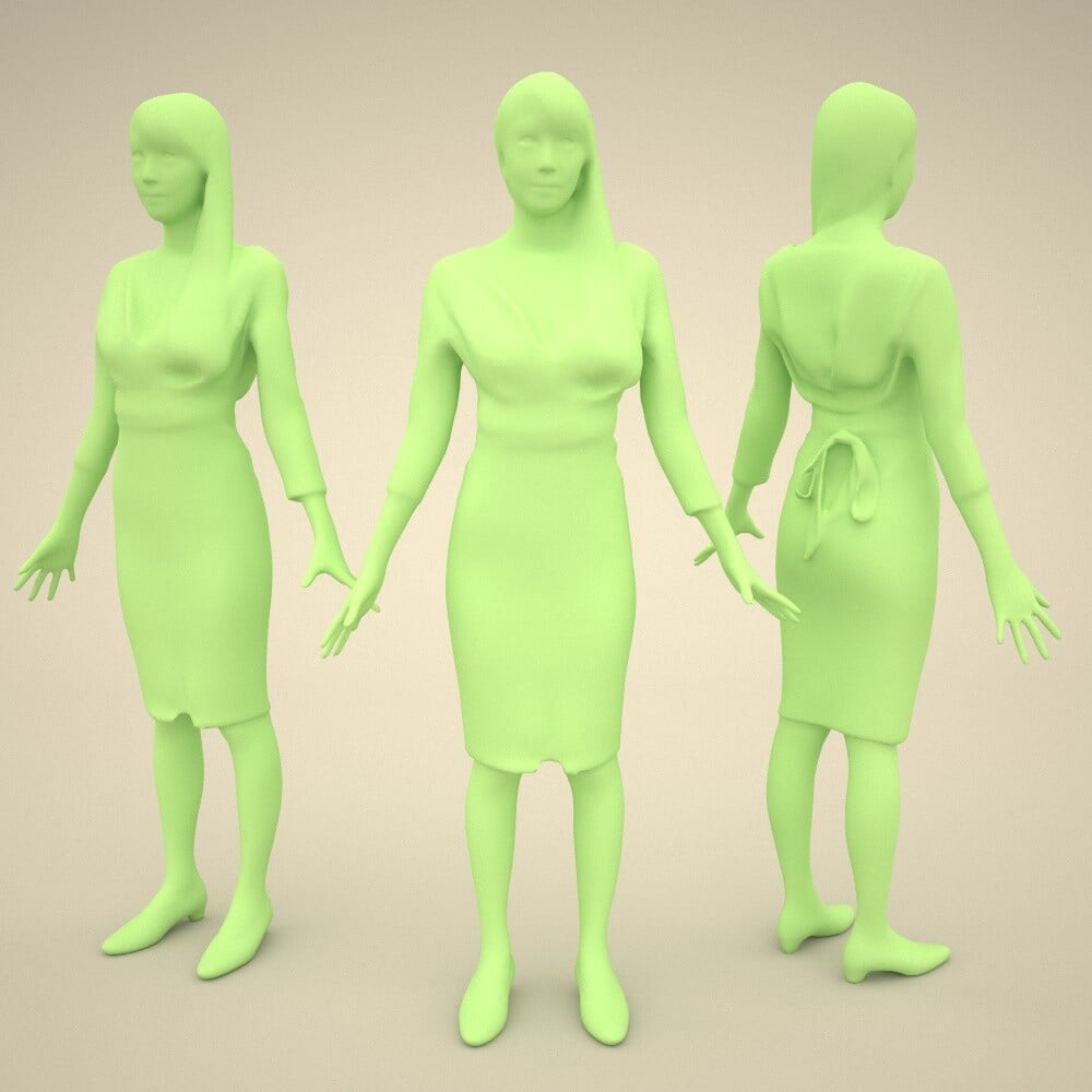 ArtStation - Animated 3D-people 004_Rika | Resources