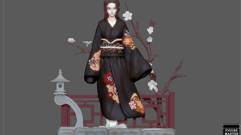 MUZAN KIMONO KIMETSU NO YAIBA ANIME CHARACTER PRETTY CUTE GIRL