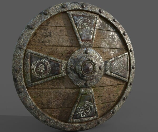 ArtStation - Ancient Viking Shield Game Ready | Game Assets