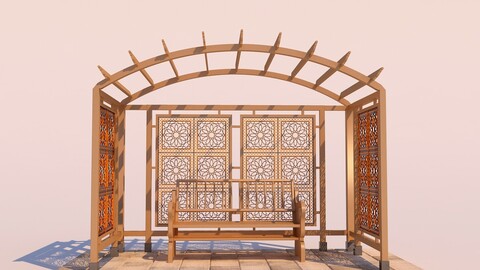 Modern Wooden Pergola - 03