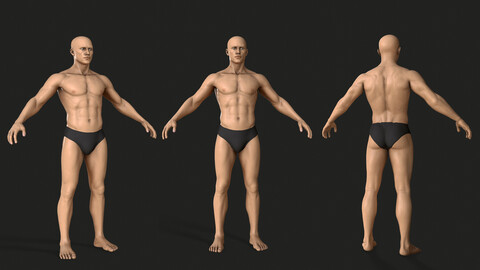 Realistic Human Male Basemesh