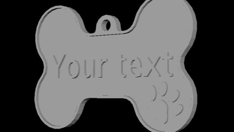 Dog Keychain [Editable]