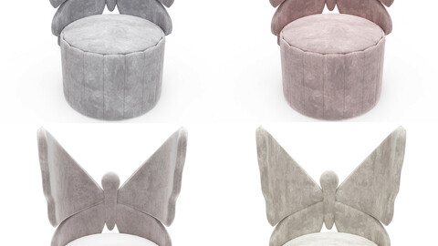 Velvet Butterfly Kids Chair Design