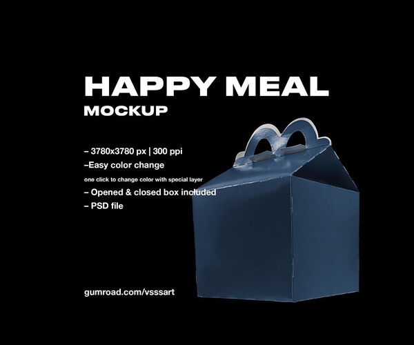 Download Artstation Happy Meal Mockup Artworks
