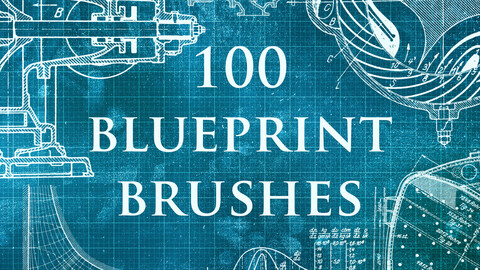 100 Blueprint Mechanics Brushes