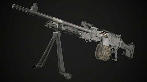 FN MAG / M240 Machine Gun (Game Ready)