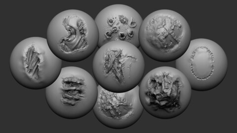 Zbrush - Zombie VDM Brush Ragged meat B