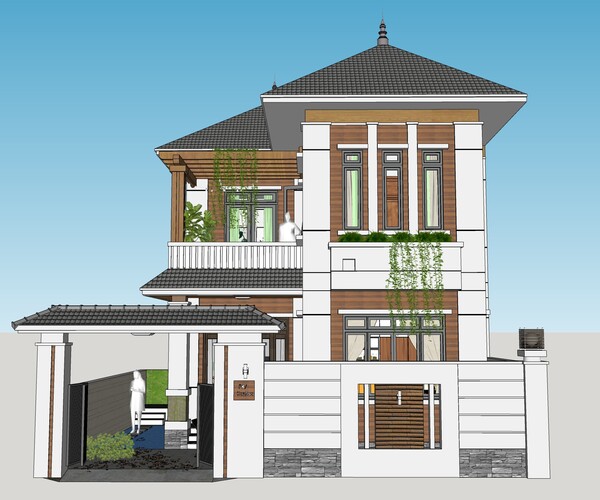 ArtStation - 8x8 House Design - Land 10x10 sqm - Small Villa 2 Storey ...