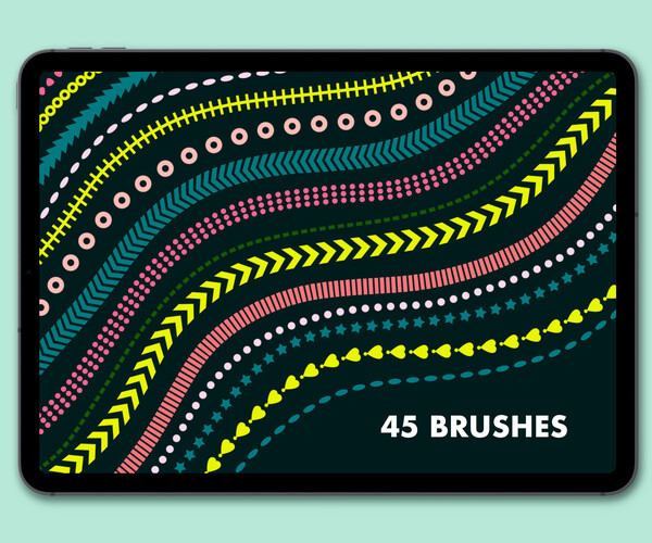 ArtStation - Lines & Dashes Procreate Brushes | Brushes