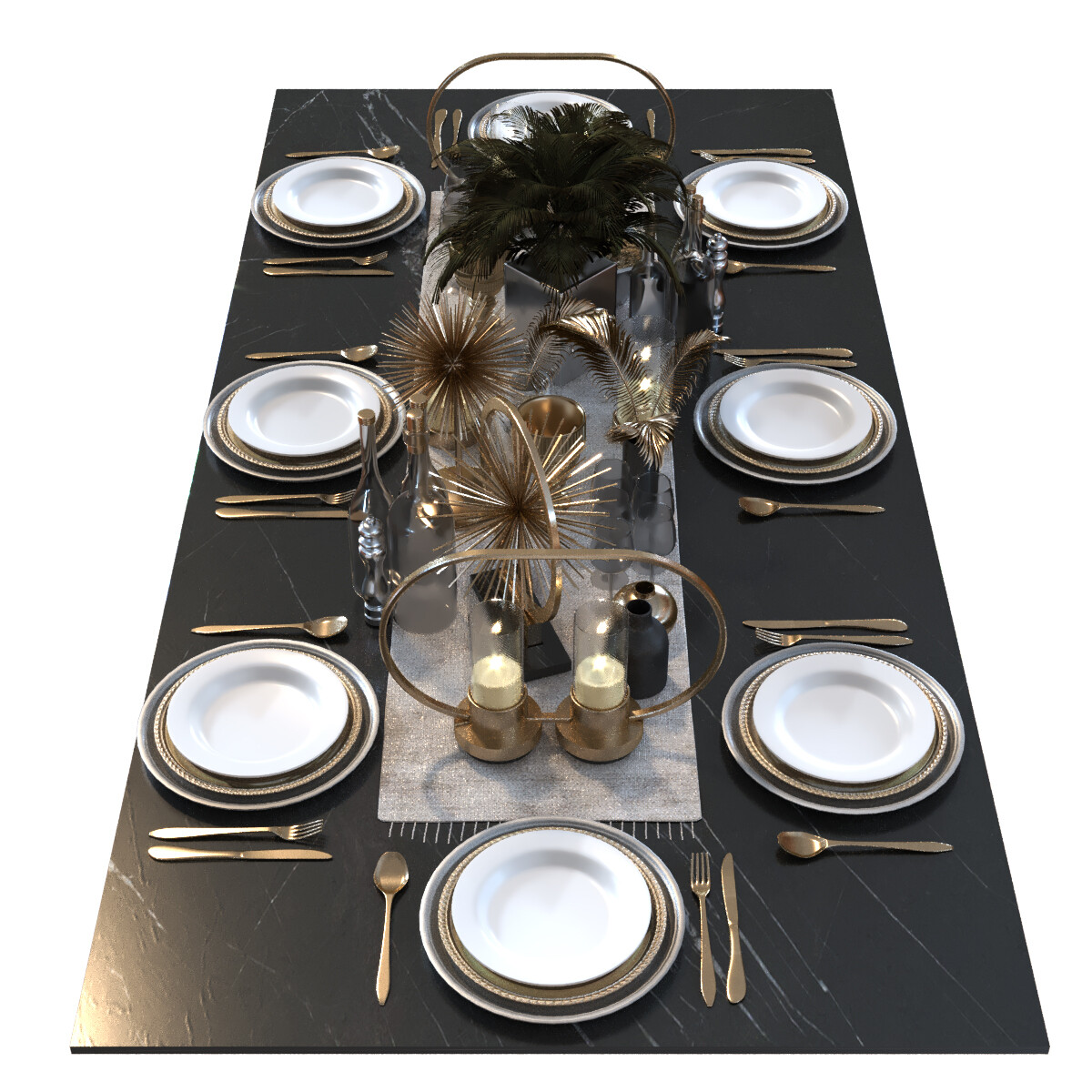 ArtStation - dining table set 013 | Resources