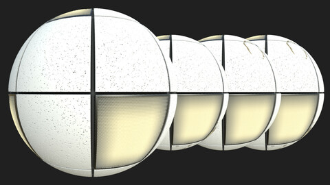 PBR Ceiling Tiles With Lights 03