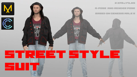 STREET STYLE SUIT/ MARVELOUS DESIGNER CLO3D PROJECT