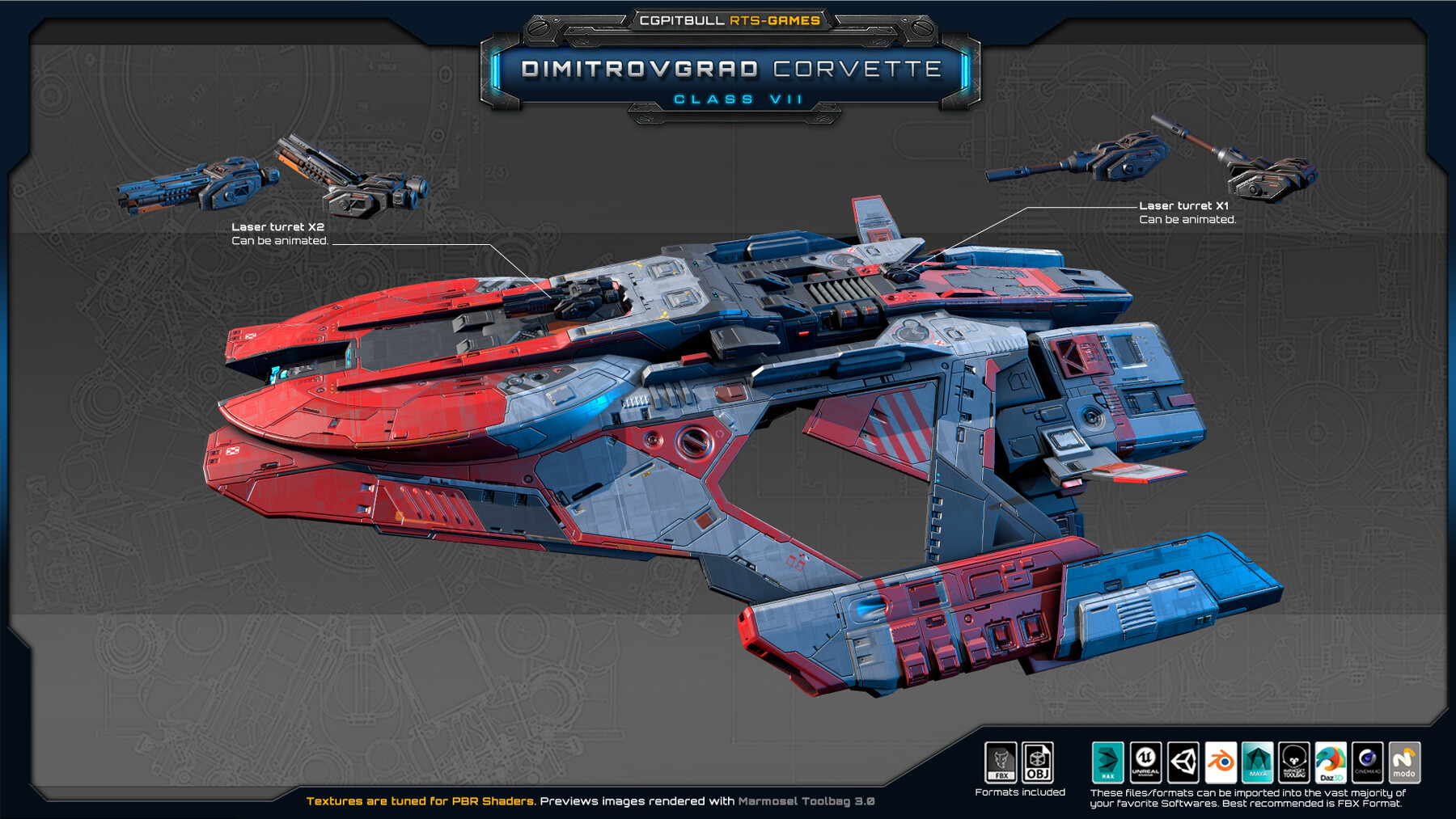 ArtStation - NEXTGEN - Dimitrovgrad Corvette | Game Assets