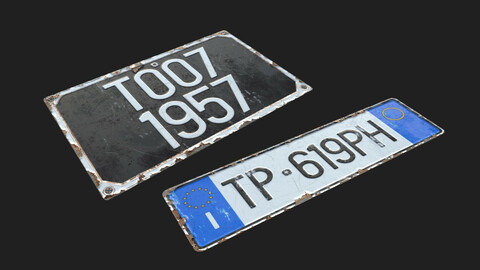 EU Licence Plate Substance Material