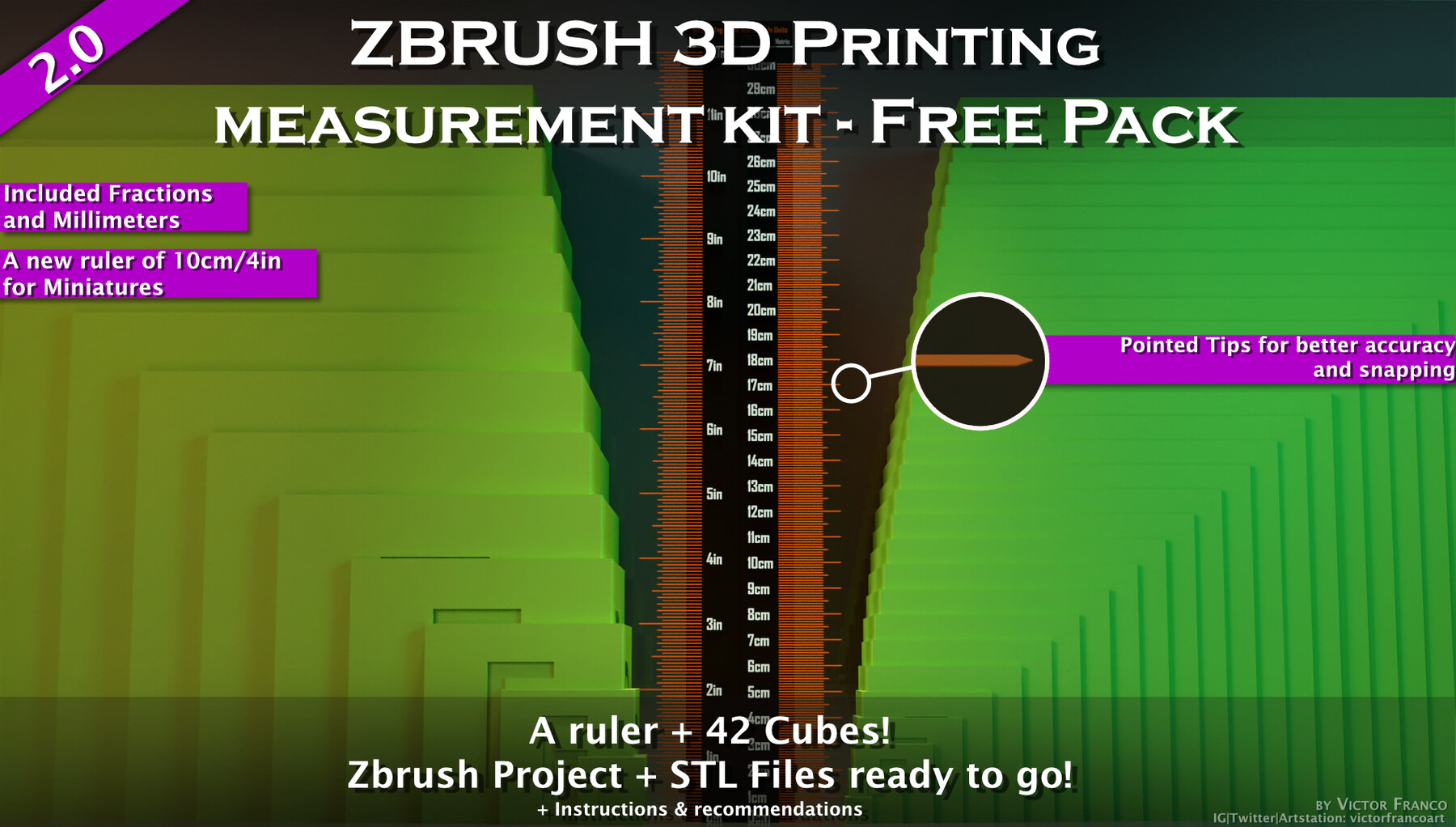 sizing for 3d printing in zbrush