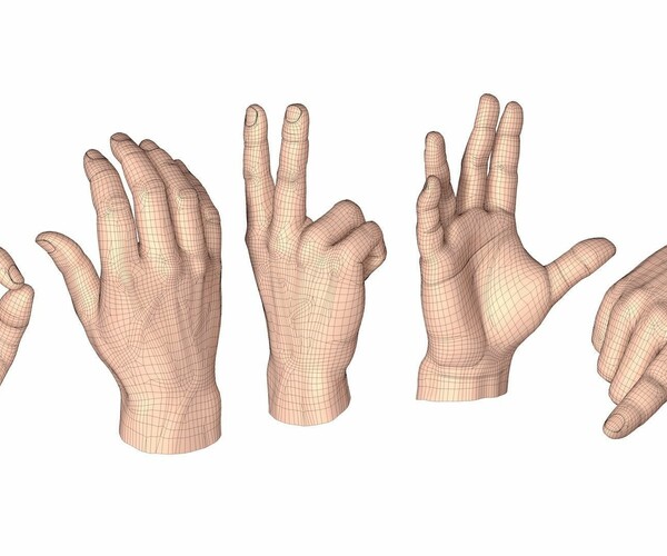 ArtStation - Male Hands models 5 | Resources