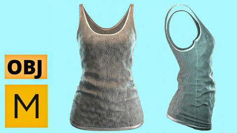 Marvelous designer project + obj : female tank top