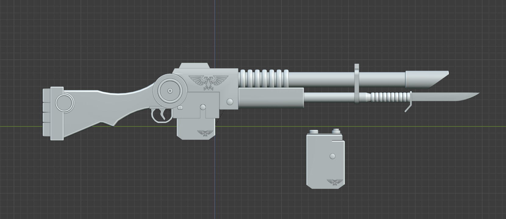 ArtStation Lucius Pattern No. 98 Lasgun 40k Krieg Pattern Lasgun