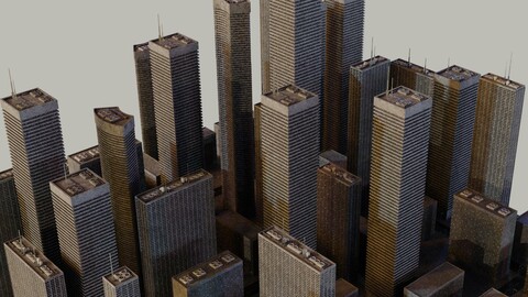Futuristic Skyscrapers Blocks