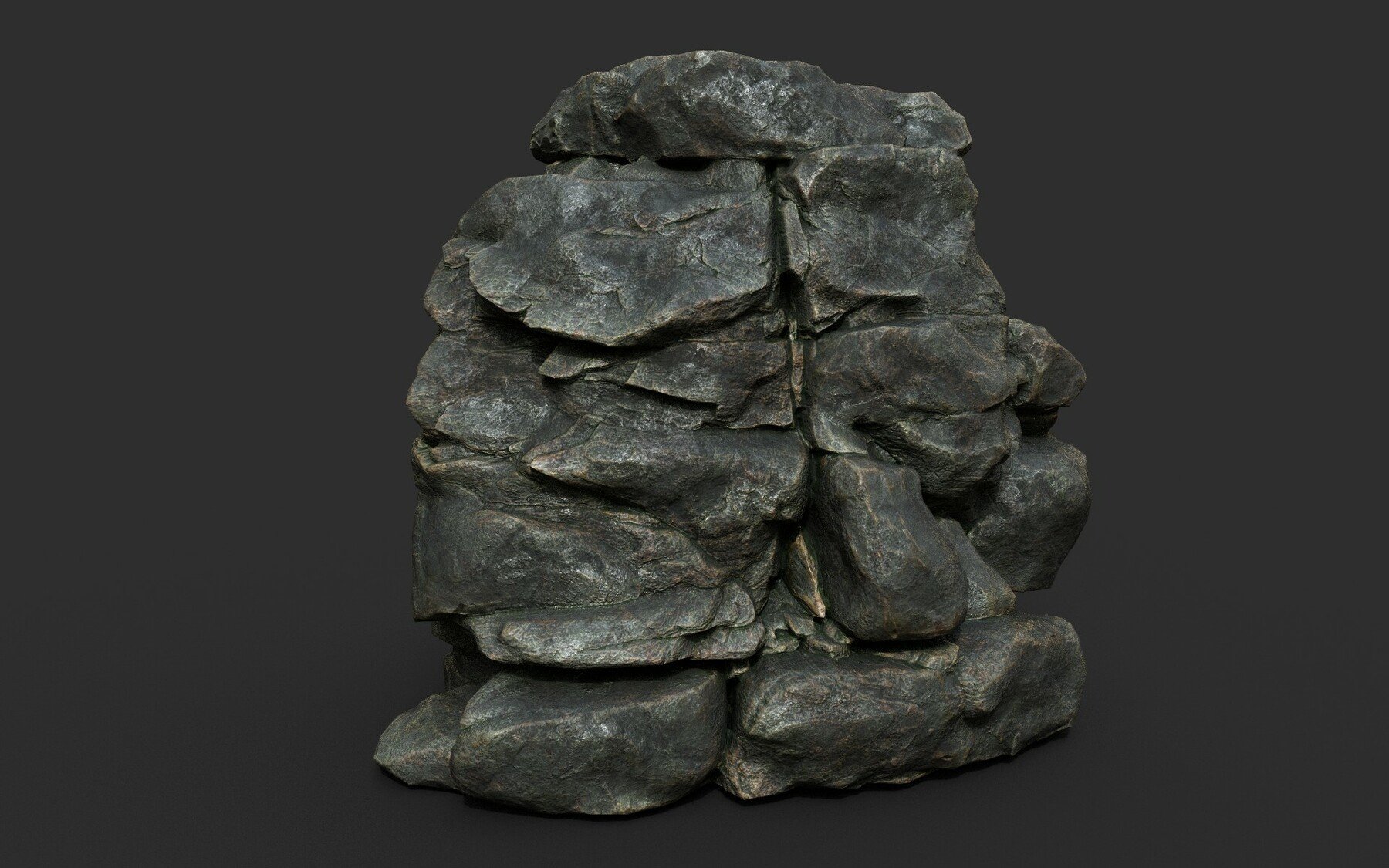 ArtStation - Black Boulder Cracked Rock Collection 210306 | Game Assets