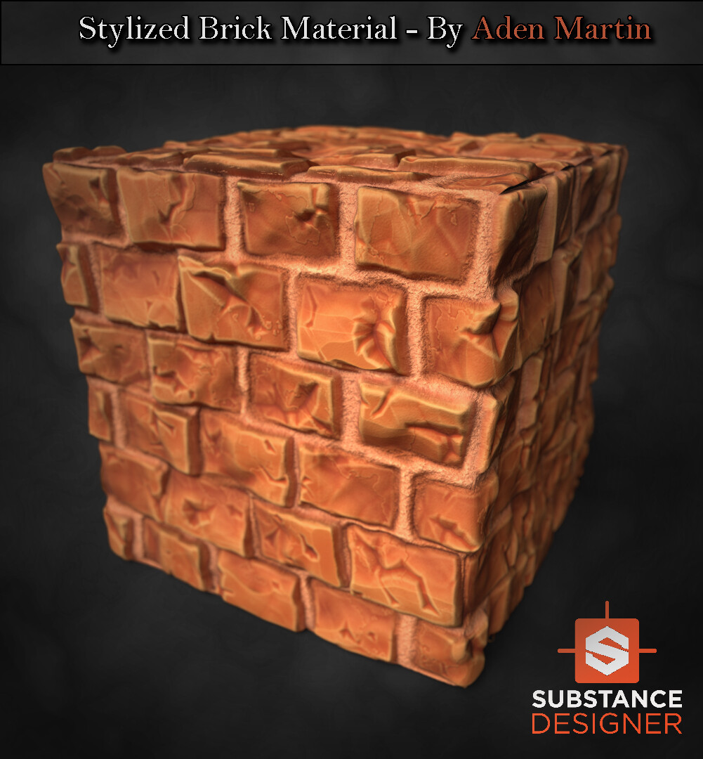 ArtStation - Stylized Brick Material | Game Assets