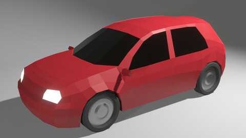 Golf 4 car vehicle low poly game ready