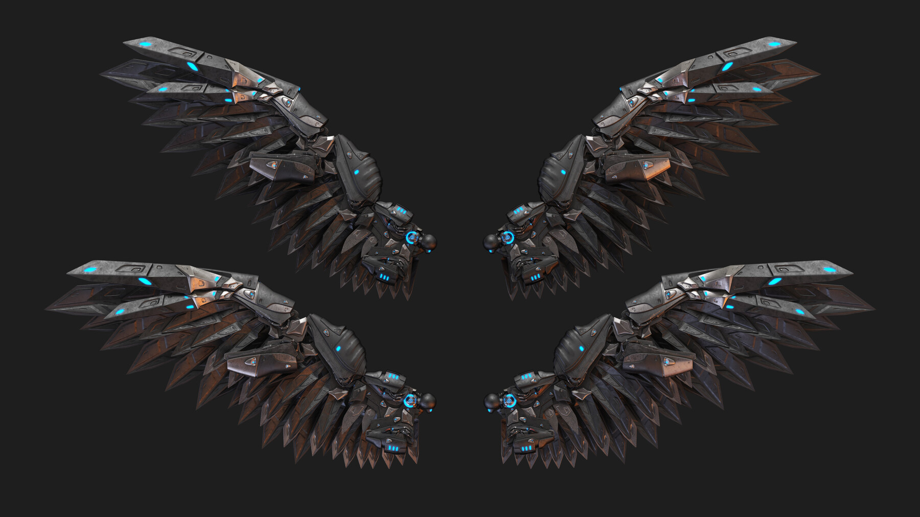 ArtStation - Sci-fi mecha wings and claws images set vol. III | Resources