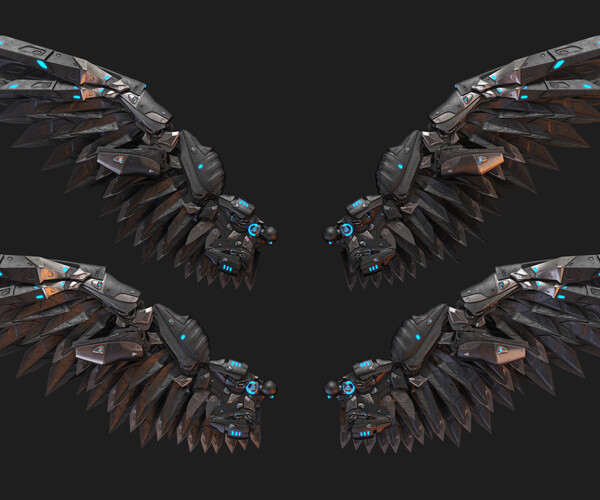 ArtStation - Sci-fi mecha wings and claws images set vol. III | Resources