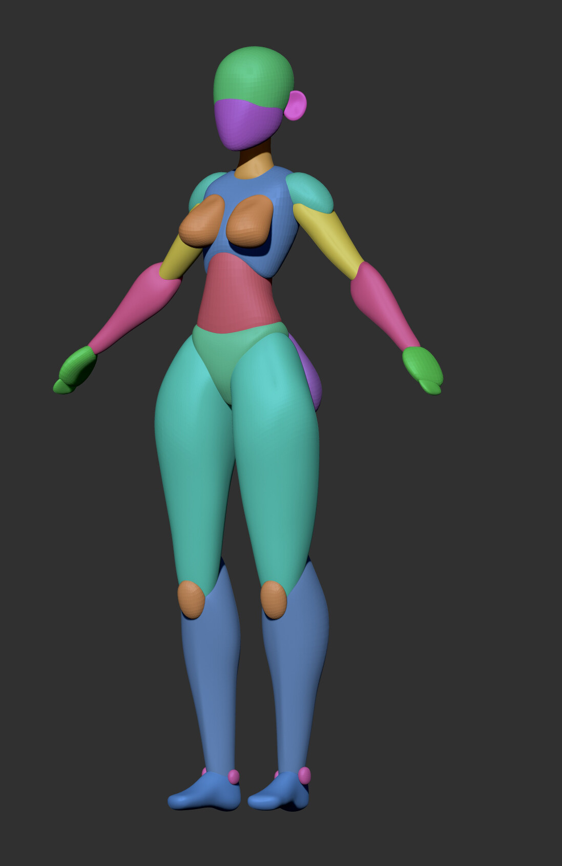 ArtStation - Free Female Stylized Blockout | Resources