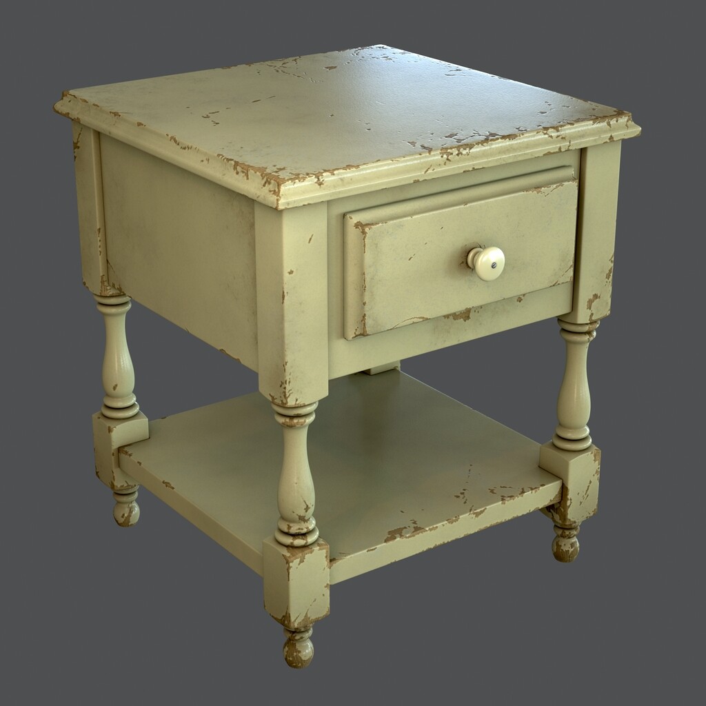 ArtStation Old Bedside Table Resources