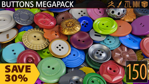 BUTTONS FASTENERS IMM BRUSH MEGAPACK