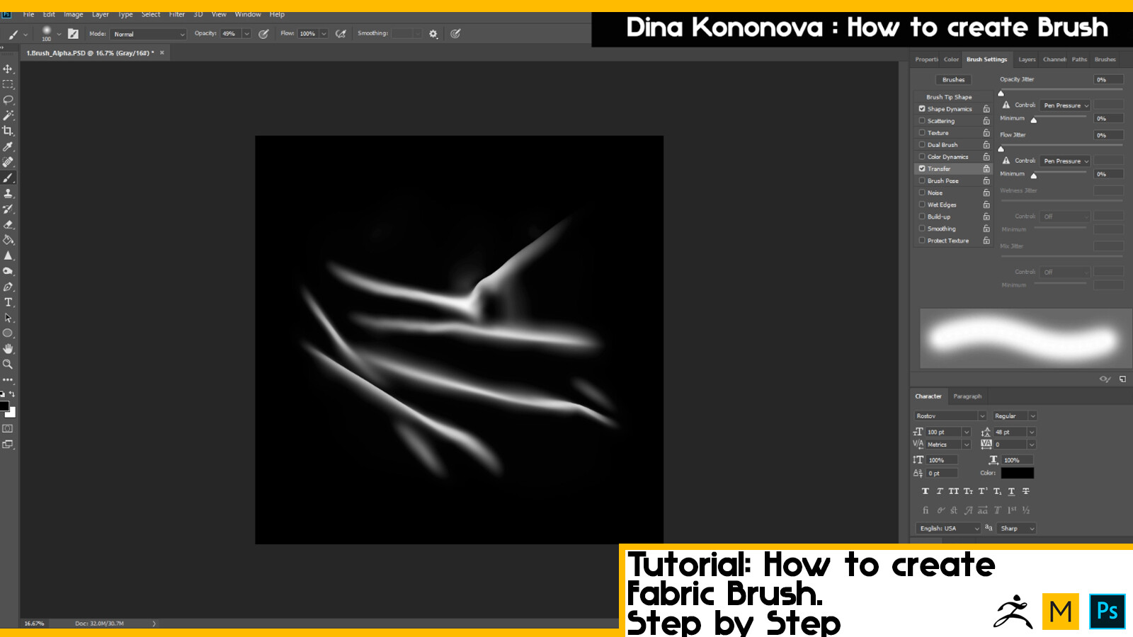 ArtStation Tutorial How to create ZBrush Brush. Step by Step + DEMO