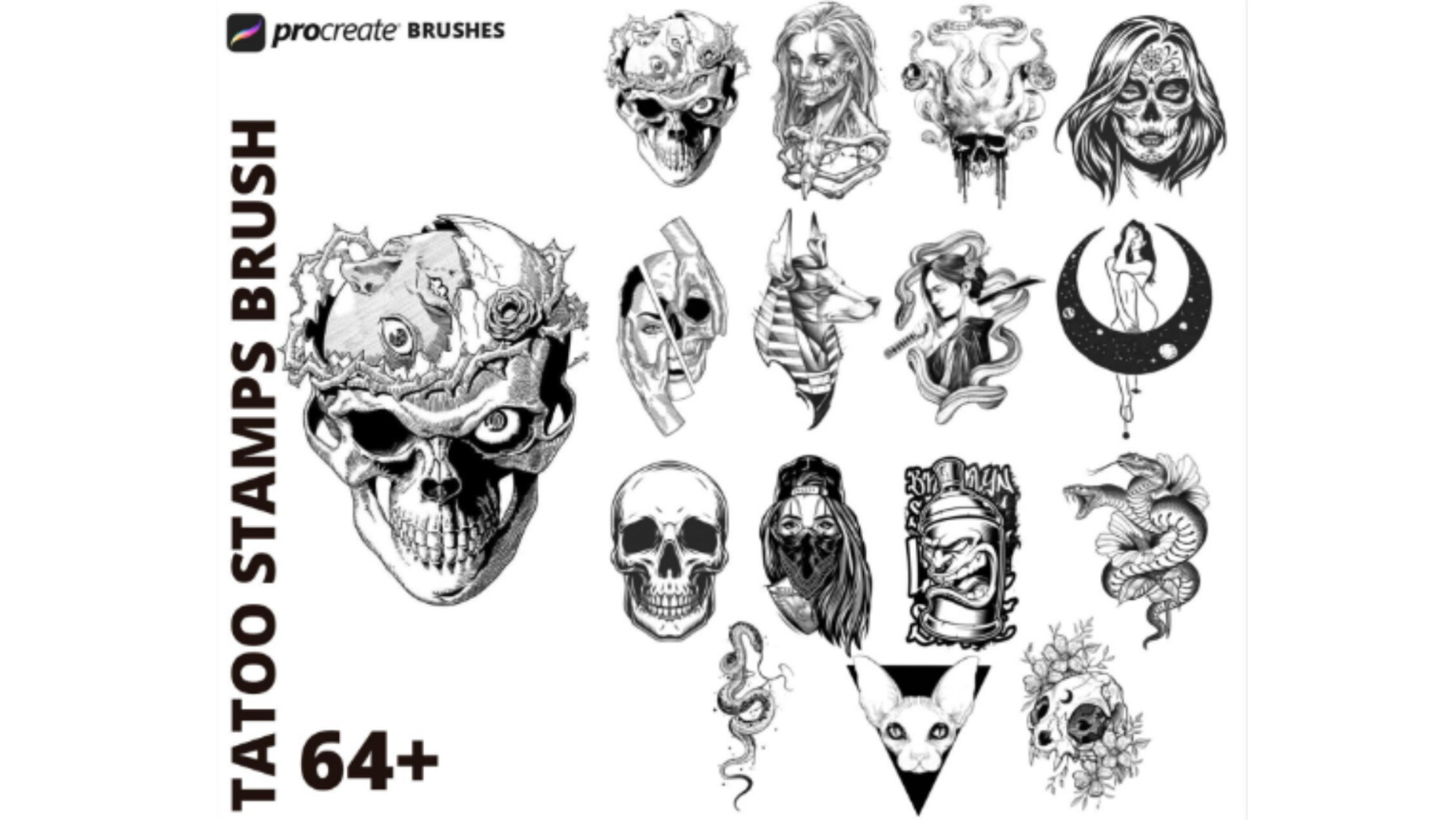 Procreate Tattoo Stamps Unlocking a World of Artistic Possibilities 2023  TATTOO BRUSHES 