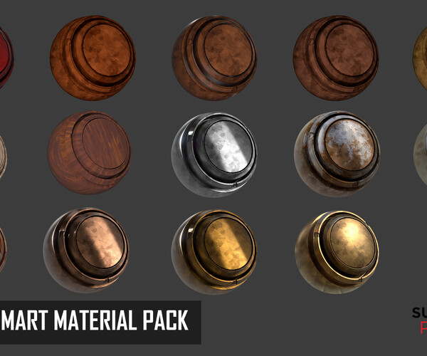 ArtStation - STYLIZED SMART MATERIAL PACK - STYLE HAND PAINTED - 14 ...