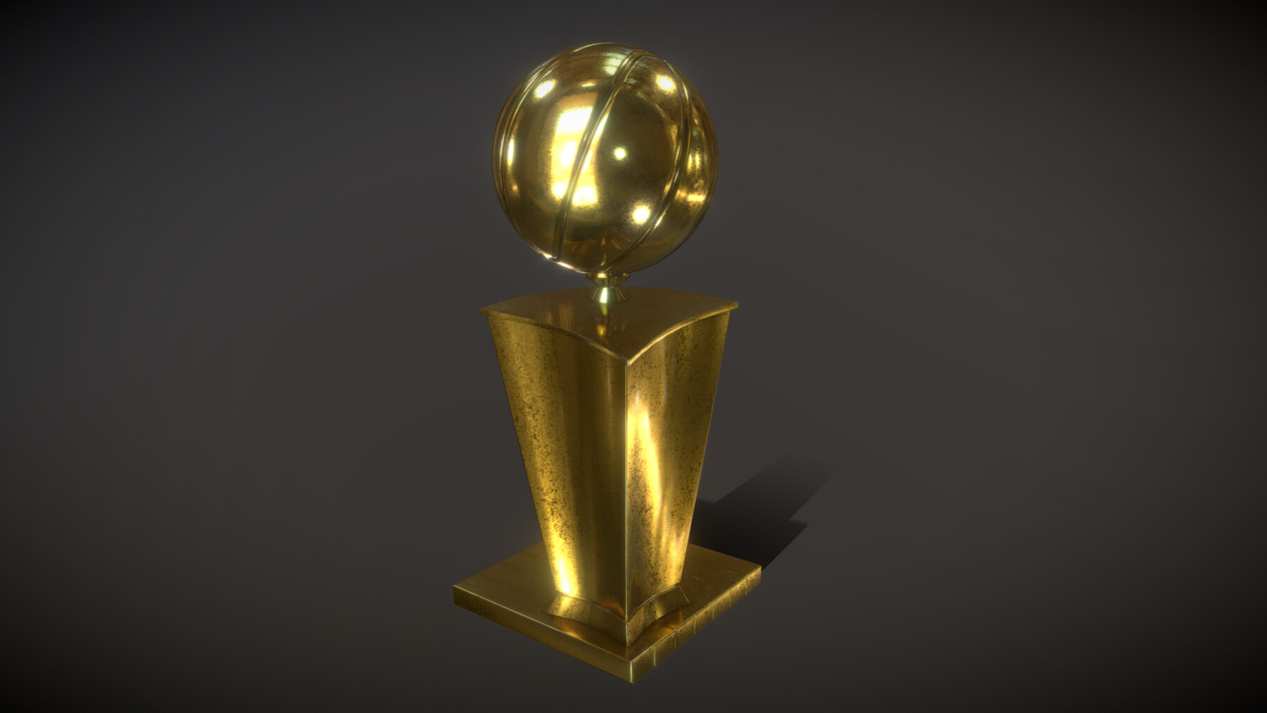 3D model NBA Championship Trophy Low Poly PBR Realistic VR / AR / low-poly