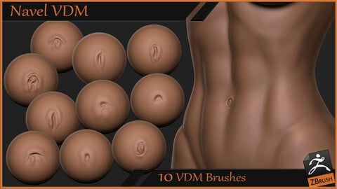 VDM belly navel Details Brush