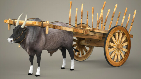 Realistic Ox Cart