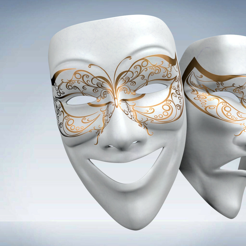 Белая театральная маска. Театральные маски. Сценическая маска. Актерские маски.