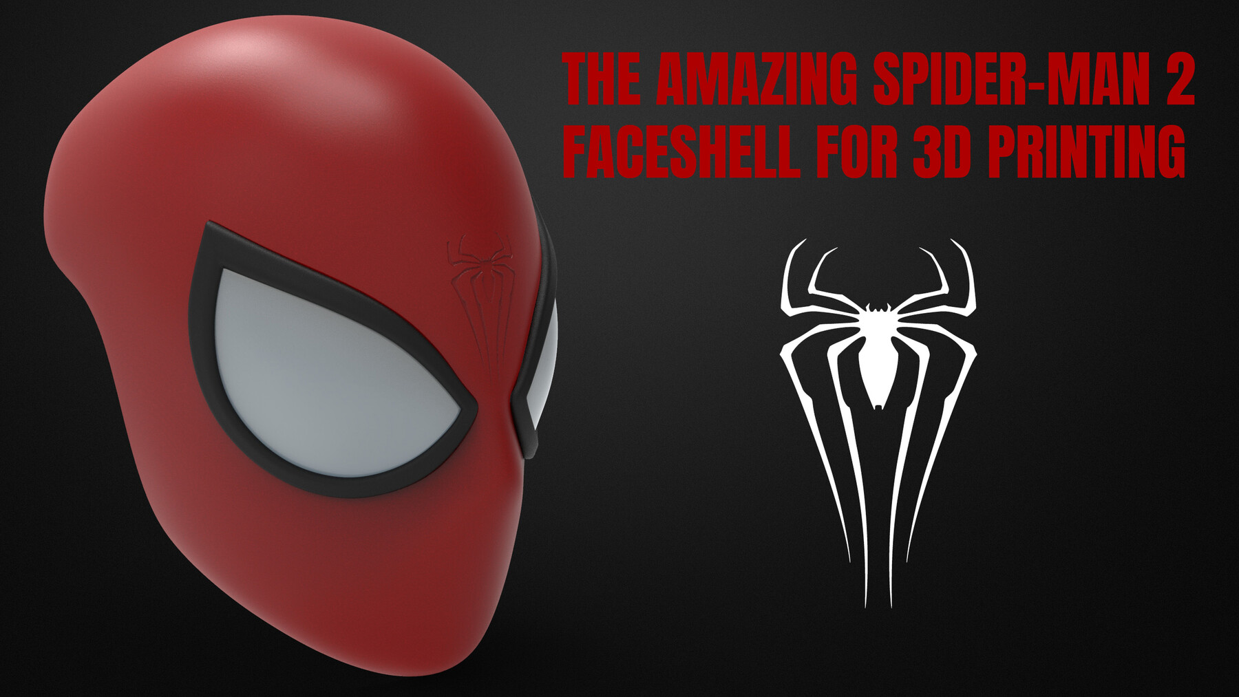 Verder gewoontjes snor ArtStation - THE AMAZING SPIDER-MAN 2 FACESHELL FOR 3D PRINTING | Resources