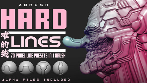 Hard Lines : ZBrush Panel Line presets