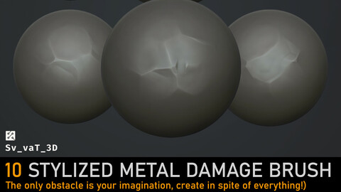10 Stylized metal damage brush