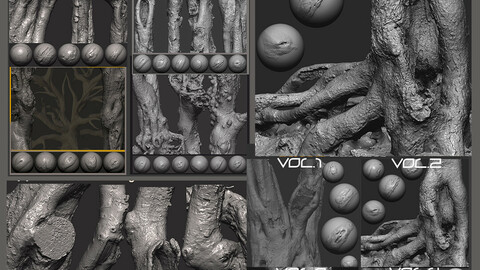 Z brush - Trunk Detail Brushes 8 Volumes