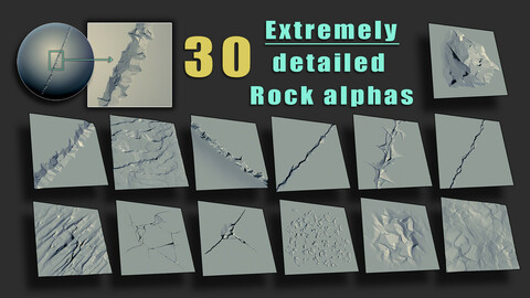 Detailed Rock Brushes/Alphas