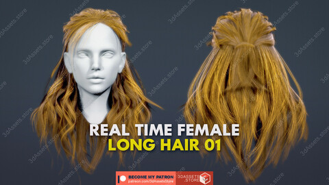 Character - Real Time Female Long Hair 01