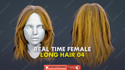 Character - Real Time Female Long Hair 04