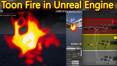 Toon Fire Material UE4.26
