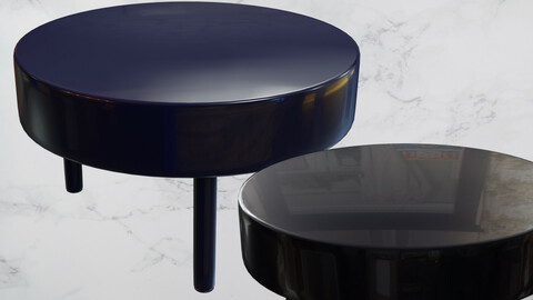 Marble Coffee Table Low-poly 3D model